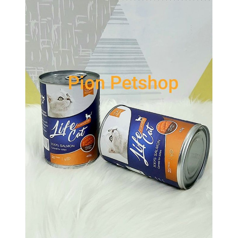 Makanan basah untuk kucing LIFE CAT kemasan KALENG 400 gr