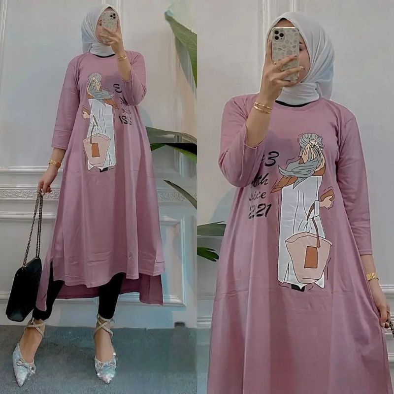 Soraya midi/baju midi wanita muslimah model terbaru/bahan combed 24s