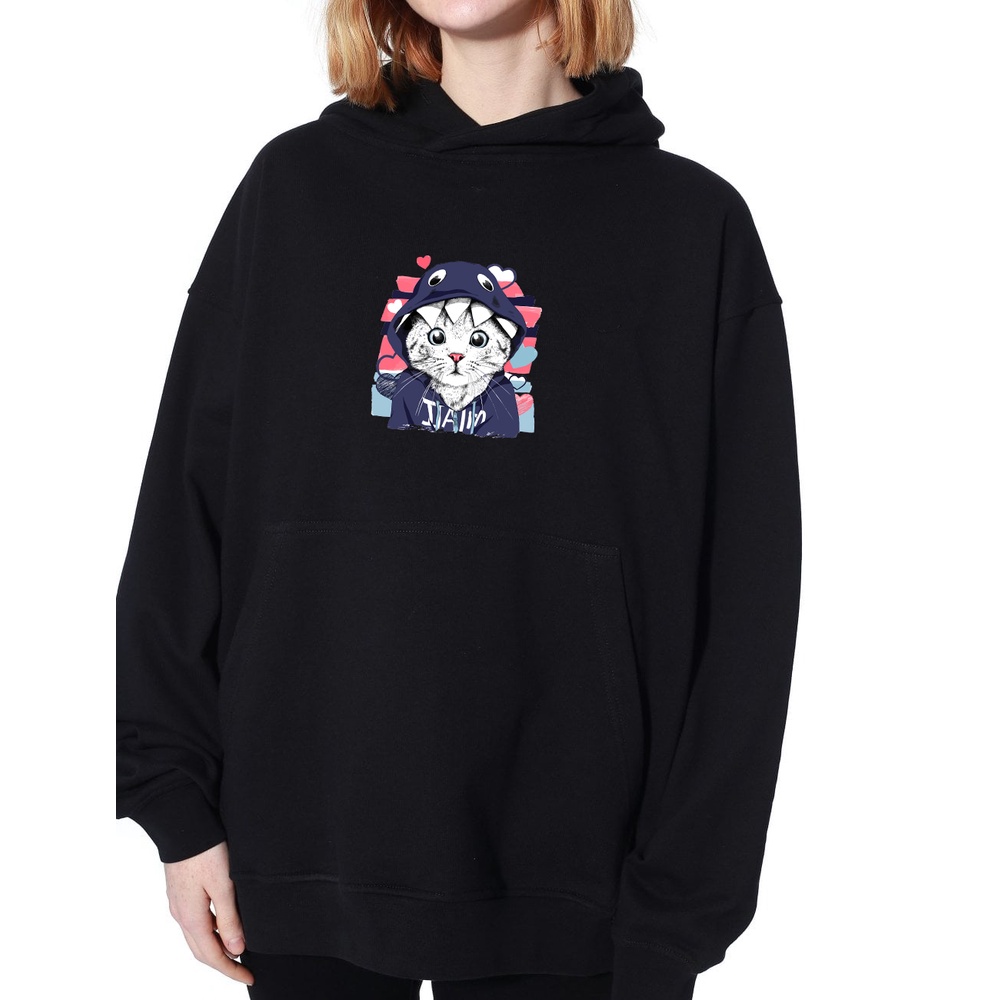 Hoodie Wanita Cat Jaim hoodie size M-XXL