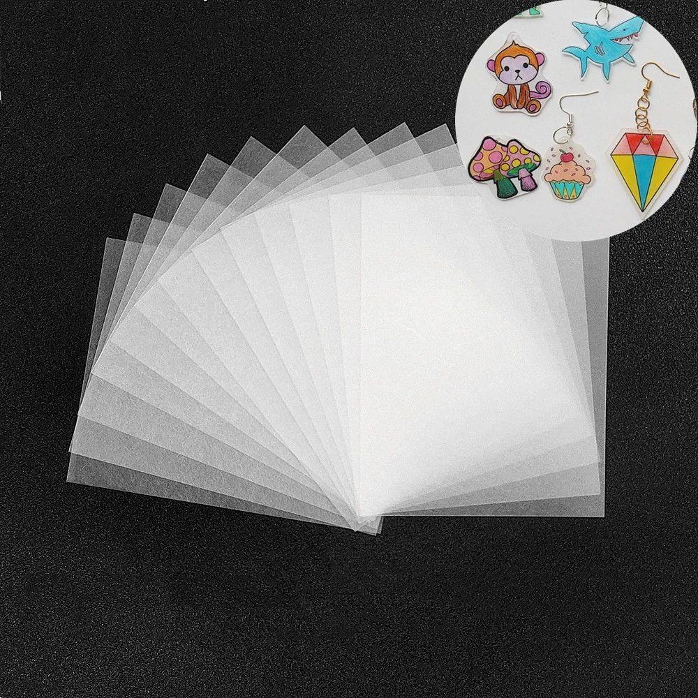 Nickolas1 5 Pcs Shrinkable Paper School Supply DIY Gantung Pesona Membuat Kerajinan Perhiasan DIY Shrinkable Film Anak Hadiah Shrink Film Lembaran