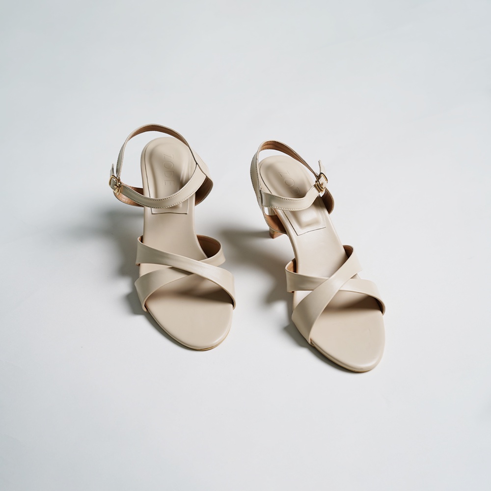 ZODE Eclair Heels 5cm-Beige Hak Tahu