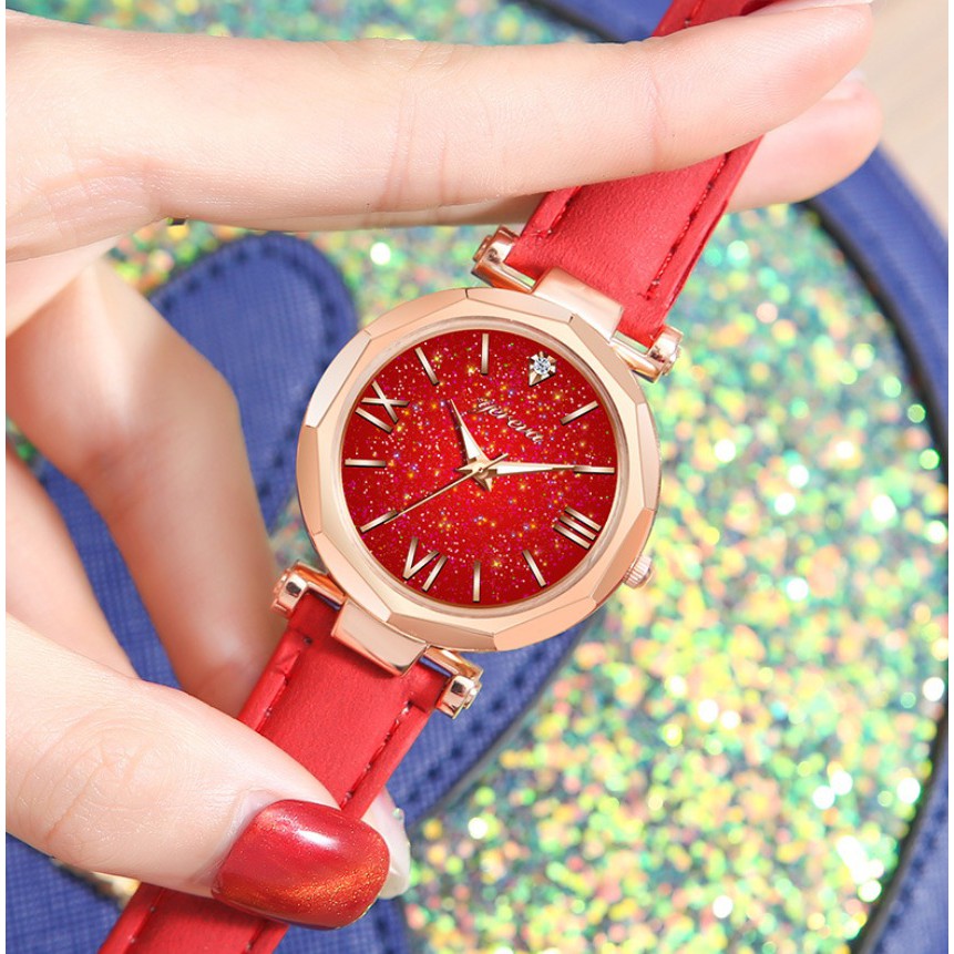 FYGALERY J150 JAM TANGAN GLITER GENEVA JAM TANGAN FASHION JAM TANGAN WANITA MURAH BATAM IMPORT-6