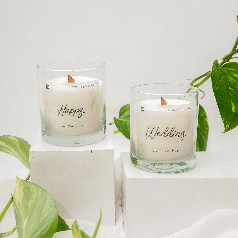Jual Hadiah Pernikahan lilin aromaterapi I Soy Scented Candle Wedding
