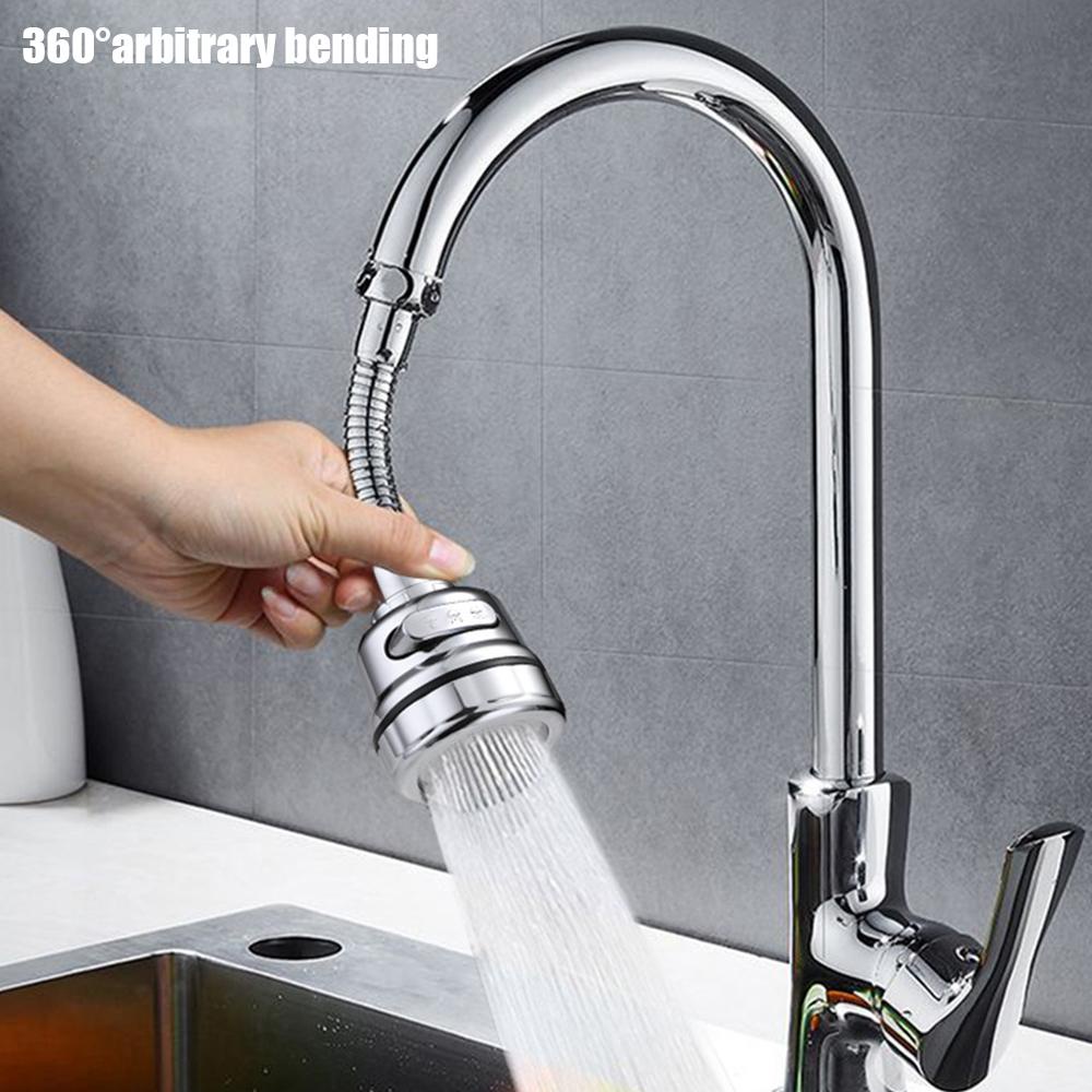 Preva Tap Putar 3mode Sprayer ABS Saringan Wastafel Plastik Kitchen Faucet Extender