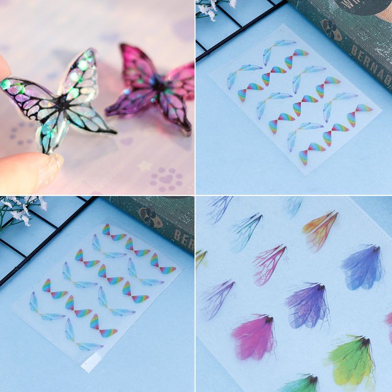 Glitter Filling Material Butterfly DIY Epoxy Resin Crafts Filler Jewelry Making Handmade 3D Colorful Insect Dragonfly Decoration Creative Lifelike