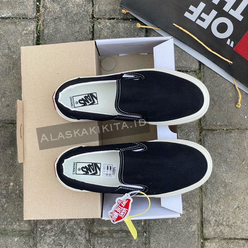 Sepatu vans slipon BW OG pria &amp; wanita Free kaos laki