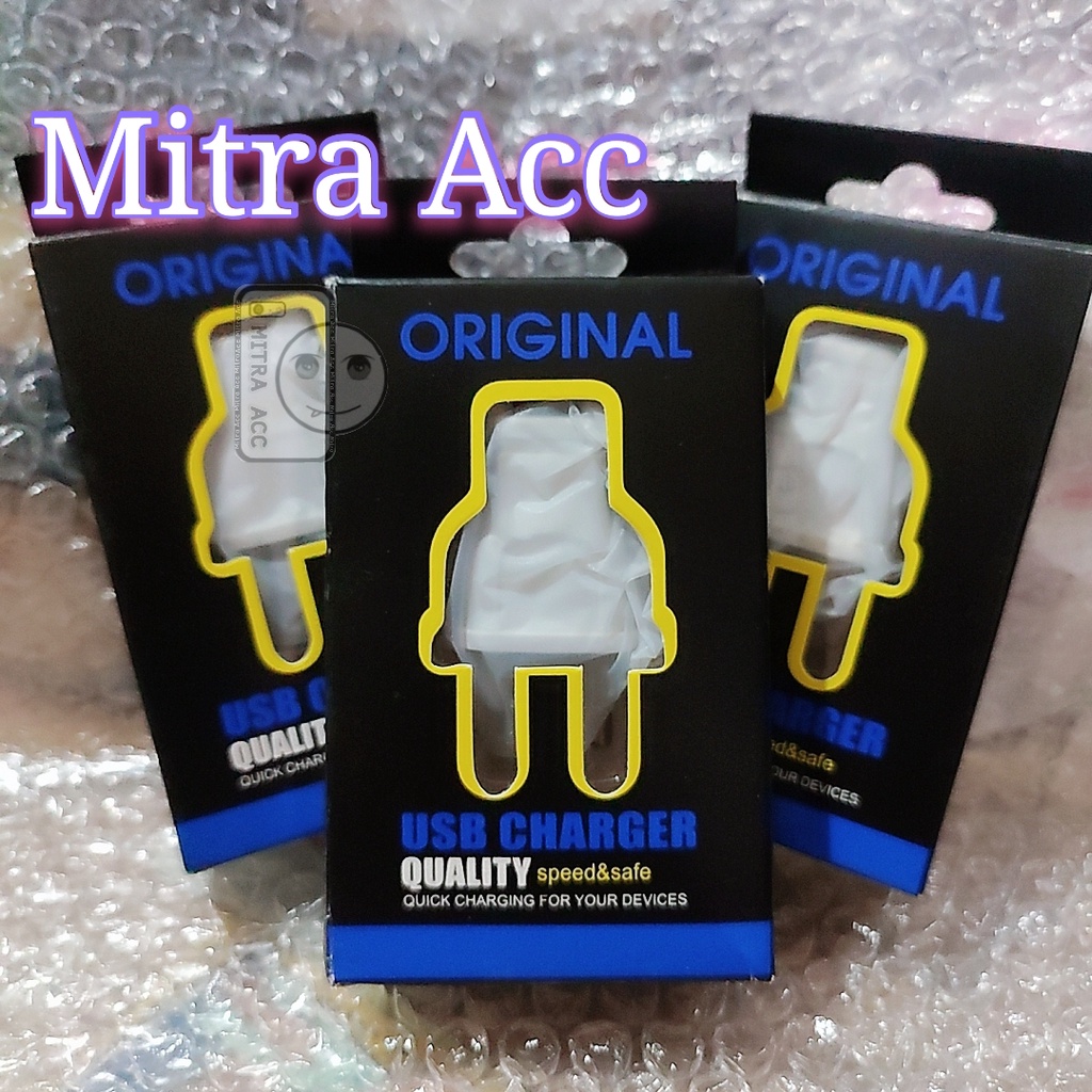 Batok Kepala Charger Best Quality White 1USB