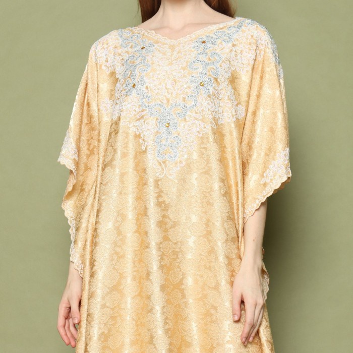 Termurah Songket, Kaftan Dress gold, Kaftan Songket, Terbaru - jaguar gold