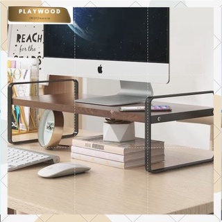 PROMO Meja laptop / dudukan alas monitor kayu variasi Besi / Meja TV LCD / stand laptop kayu jati belanda atau mahoni