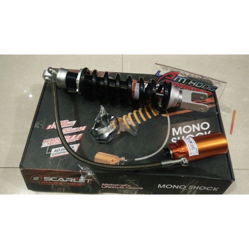SKOK BELAKANG MONOSHOCK KLX150 DTRACKER CRF150 TABUNG PISAH SCARLET-1768