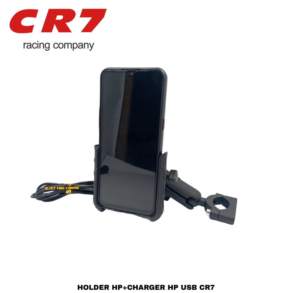 Holder Hp + Charger Hp Usb CR7 / Holder Plus Charger Cas Usb Cnc Full Berkualitas