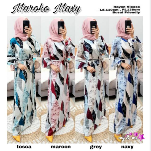 Maroko maxy dress gamis model kimono