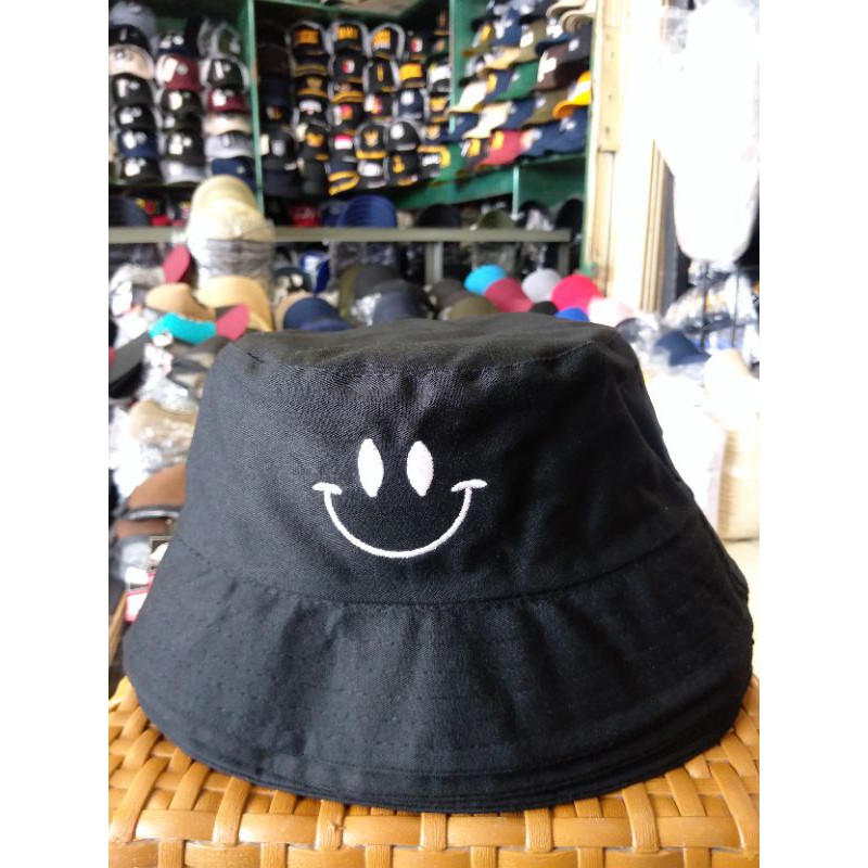 Topi backet hats/topi pantai/topi Korea/topi backet Smile