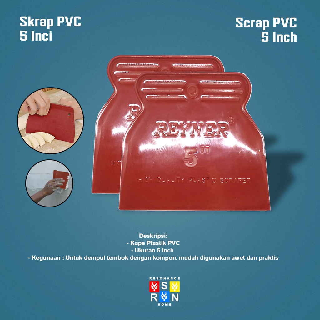 Kape Plastik PVC 5 Inci l Scrap l Scrapper l Skrap Sekrap Dempul Resonance Home