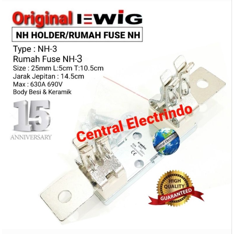 Fuse Holder Metal Rumah Fuse NH-3 Max 630A 690VAC