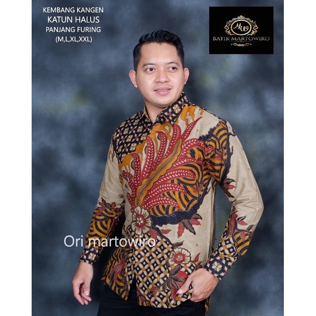 Kemeja Batik KEMBANG KANGEN Full Furing Size M-XXL High Quality