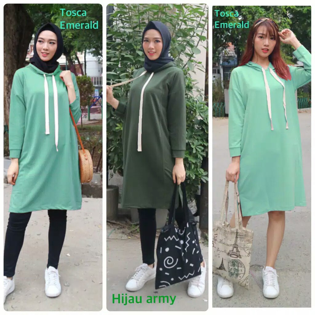 Tunik Hoddie Babyterry Premium Tebal Good Quality 2254