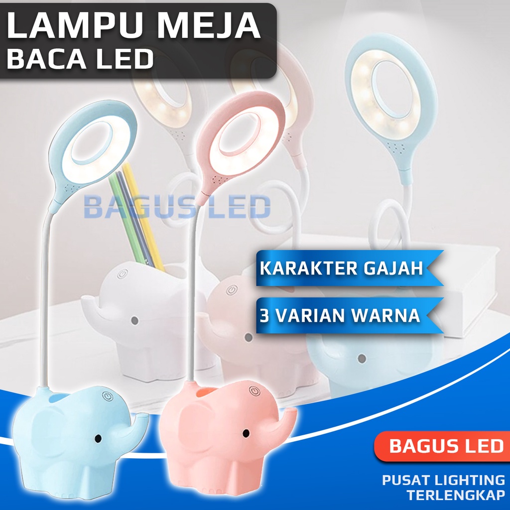 [COD] Lampu Meja Belajar LED Fleksibel Lampu Baca Anak Multifungsi USB