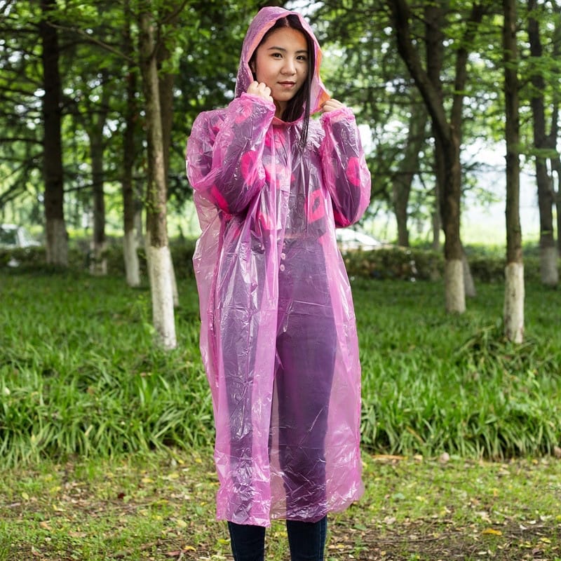 VS BG - Jas Hujan Darurat Plastik Sekali Pakai Plastik Tipis Disposable Raincoat