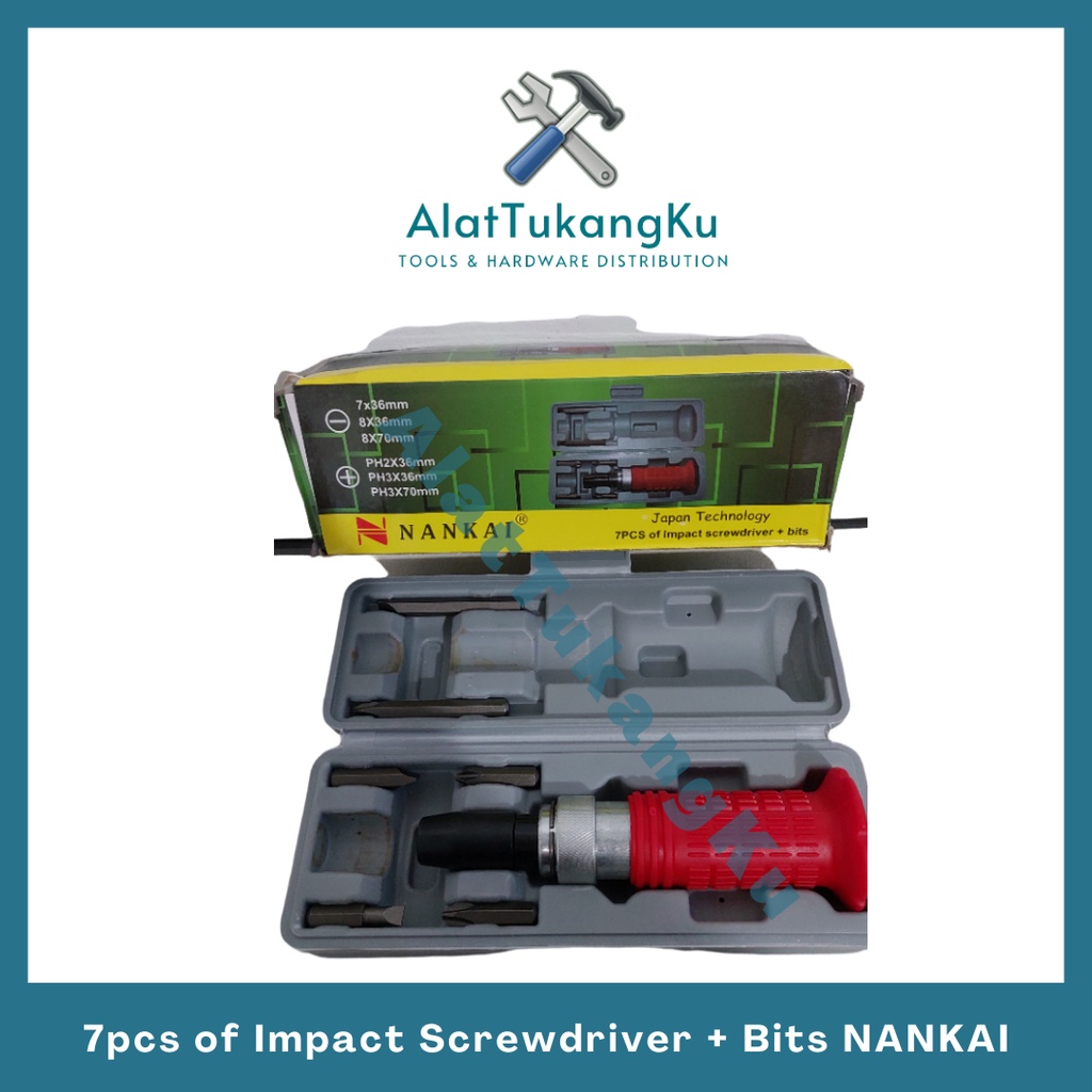 Obeng Ketok Set 7 pcs Nankai / Nankai Obeng Ketok Set
