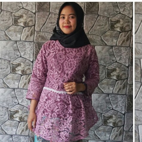 set kebaya brukat seroja 3 warna berkualitas