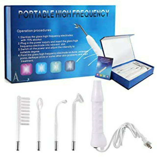 Portabel Alat Facial High Frekuensi HF Alat Sterilisasi Jerawat Facial
