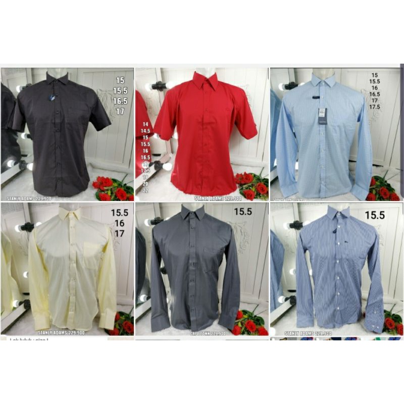 Kemeja Stanley Adams Original Lengan Panjang