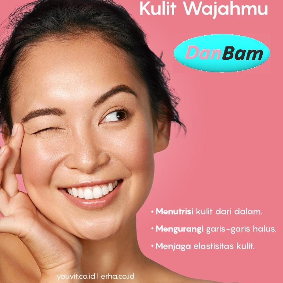 Hot - Youvit x Erha Collagen 1 Pouch isi 14 Gummies FREE Youvit Beauti