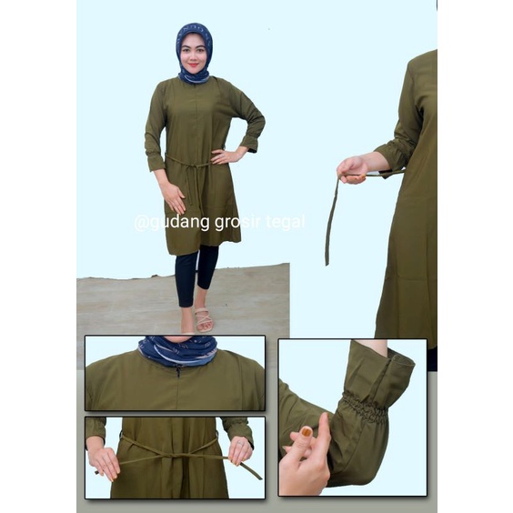 tunik sleting busui polos wanita