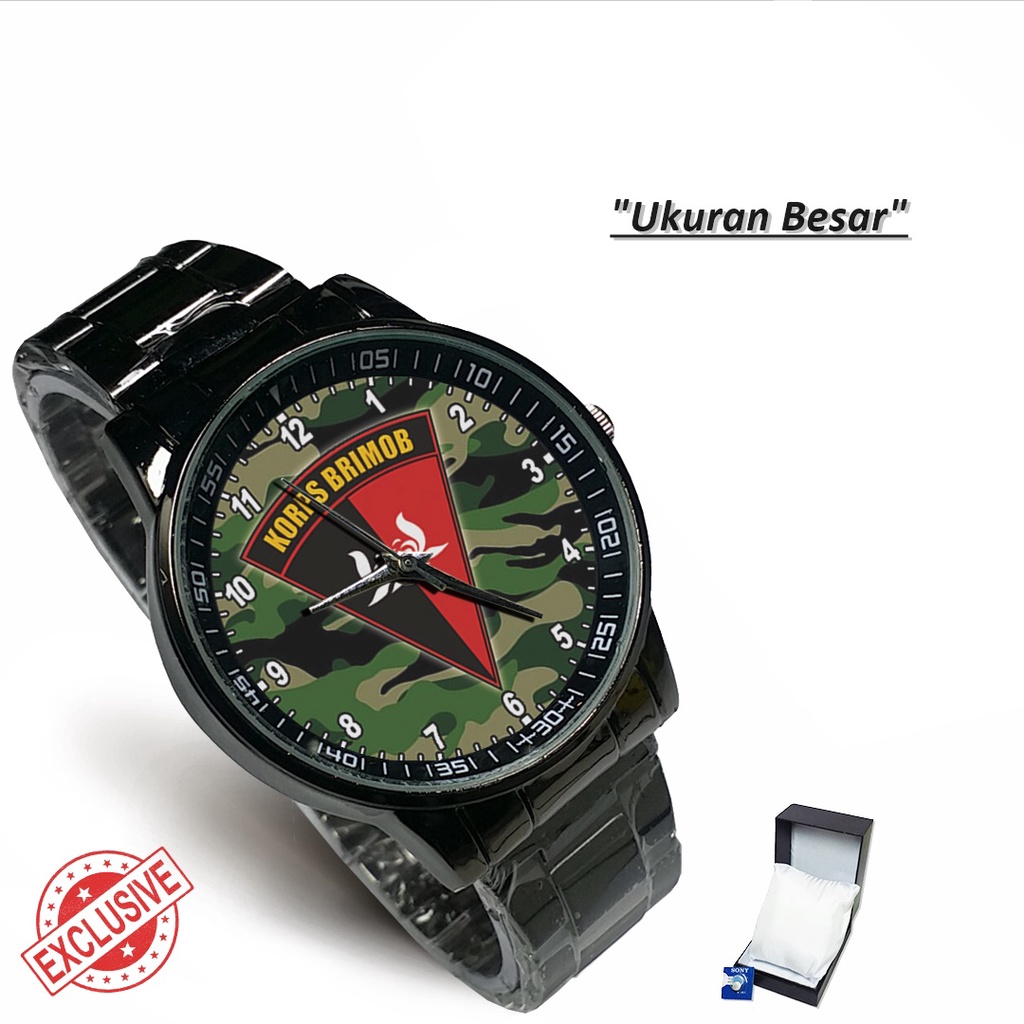 Jam Tangan Rantai Couple KORPS BRIMOB - 2 (Keren)