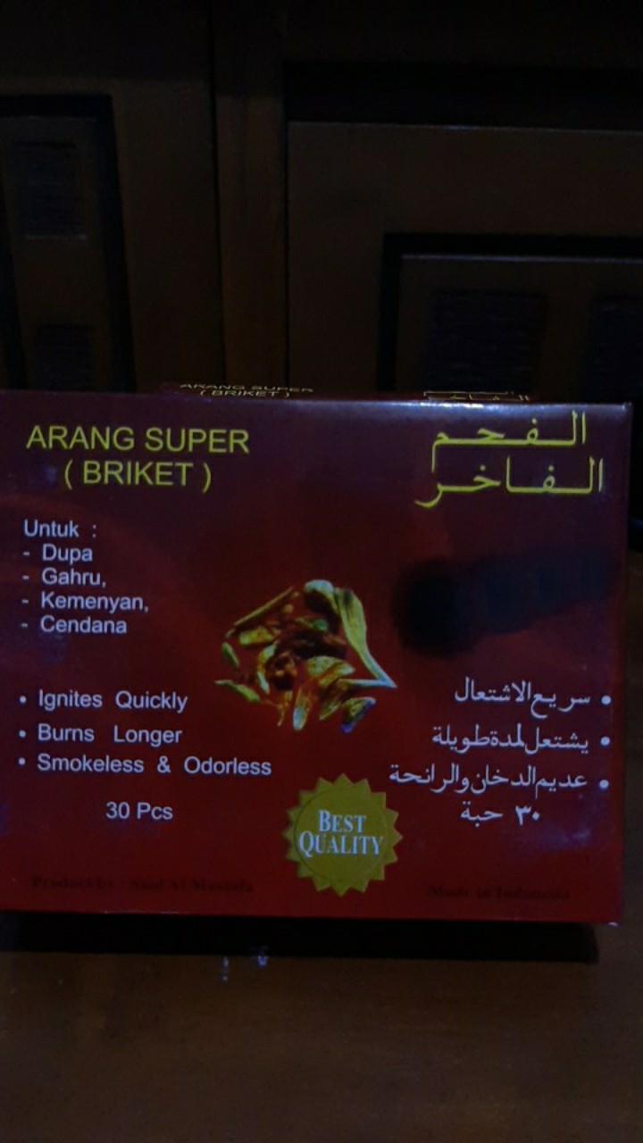 Arang Bara Briket Syisyah/sultan Isi 30pcs Bara Dupa Buhur Gahru Kualitas Premium