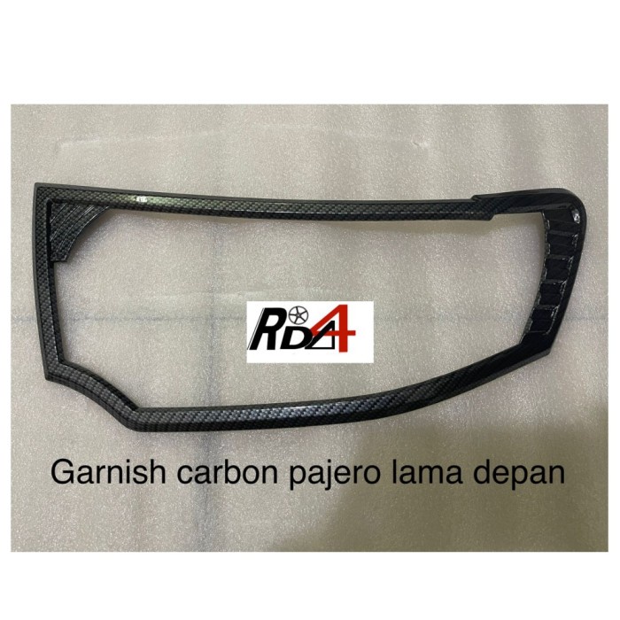 Garnish Pajero Sport 2010 2015 Cover Mobil Lampu Depan Belakang Carbon