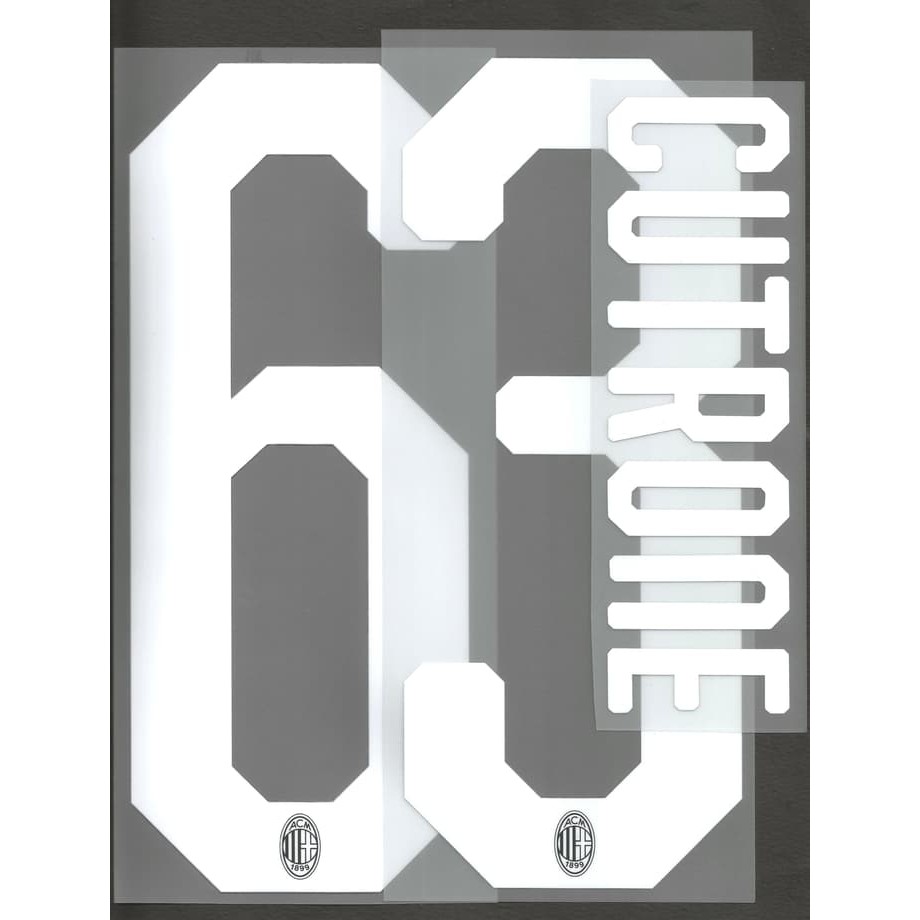 TERLARIS Nameset AC Milan 2018-19 Away. CUTRONE. Original Nameset.