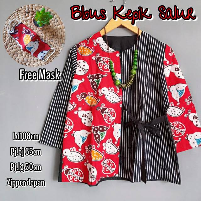 Blous kepik salur batik modern