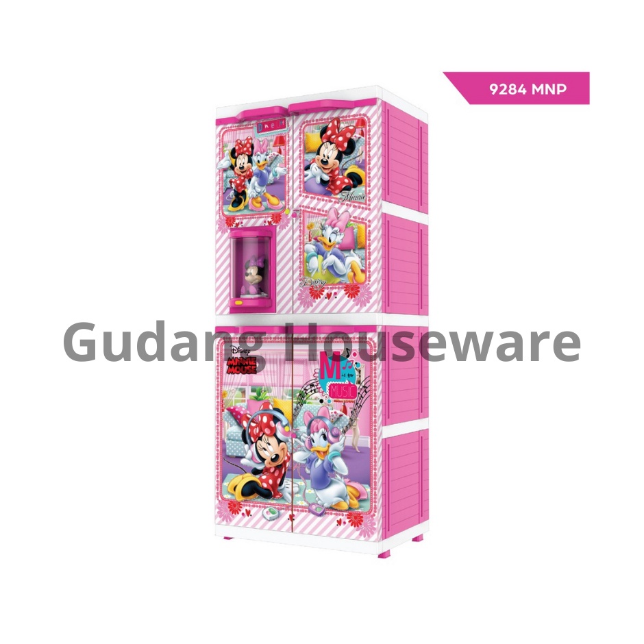 LEMARI PLASTIC NAIBA 4 SUSUN 9264 MNP | Lemari Baju | Bok susun | Lemari Serbaguna | Gratis ongkir |