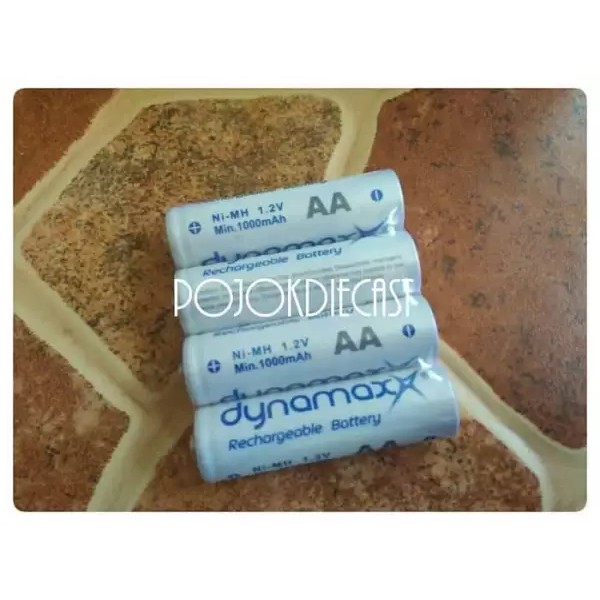 Baterai Cas AA Dynamax 1000mAh 1Pak isi 4pcs Batre Isi Ulang