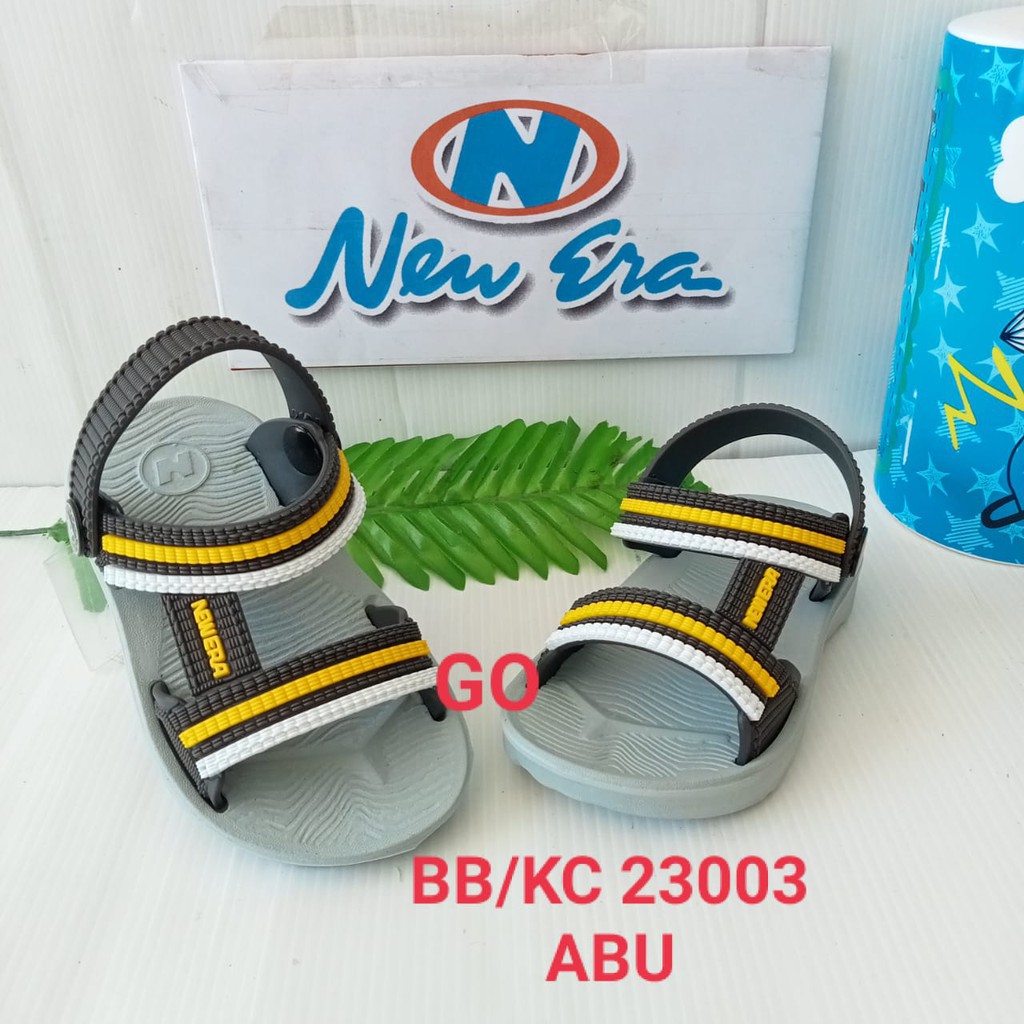 gof  NEW ERA BB CNC 23003 Sandal Gunung Anak Laki Laki Sandal Tali Karet Belakang Original