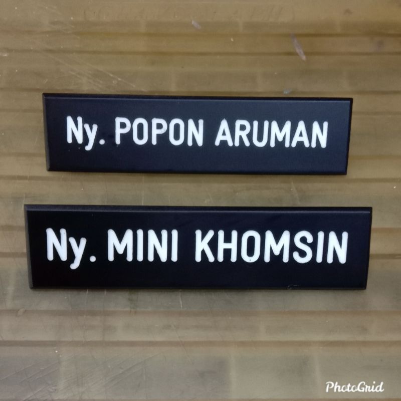 

best seller name tag papan nama dada doff-magnet ready stock
