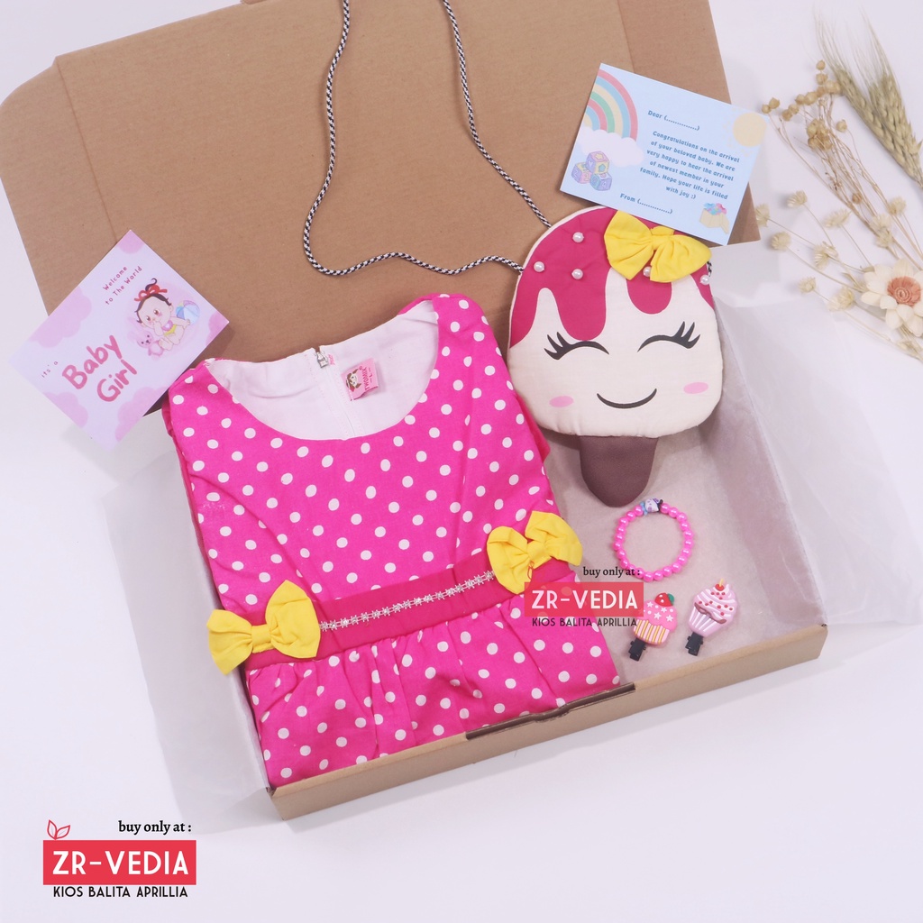 [KAWAII] Hampers Baby Girl 0-18 Bulan / Kado Lahiran Bayi Perempuan Hadiah New Born Gift Dress