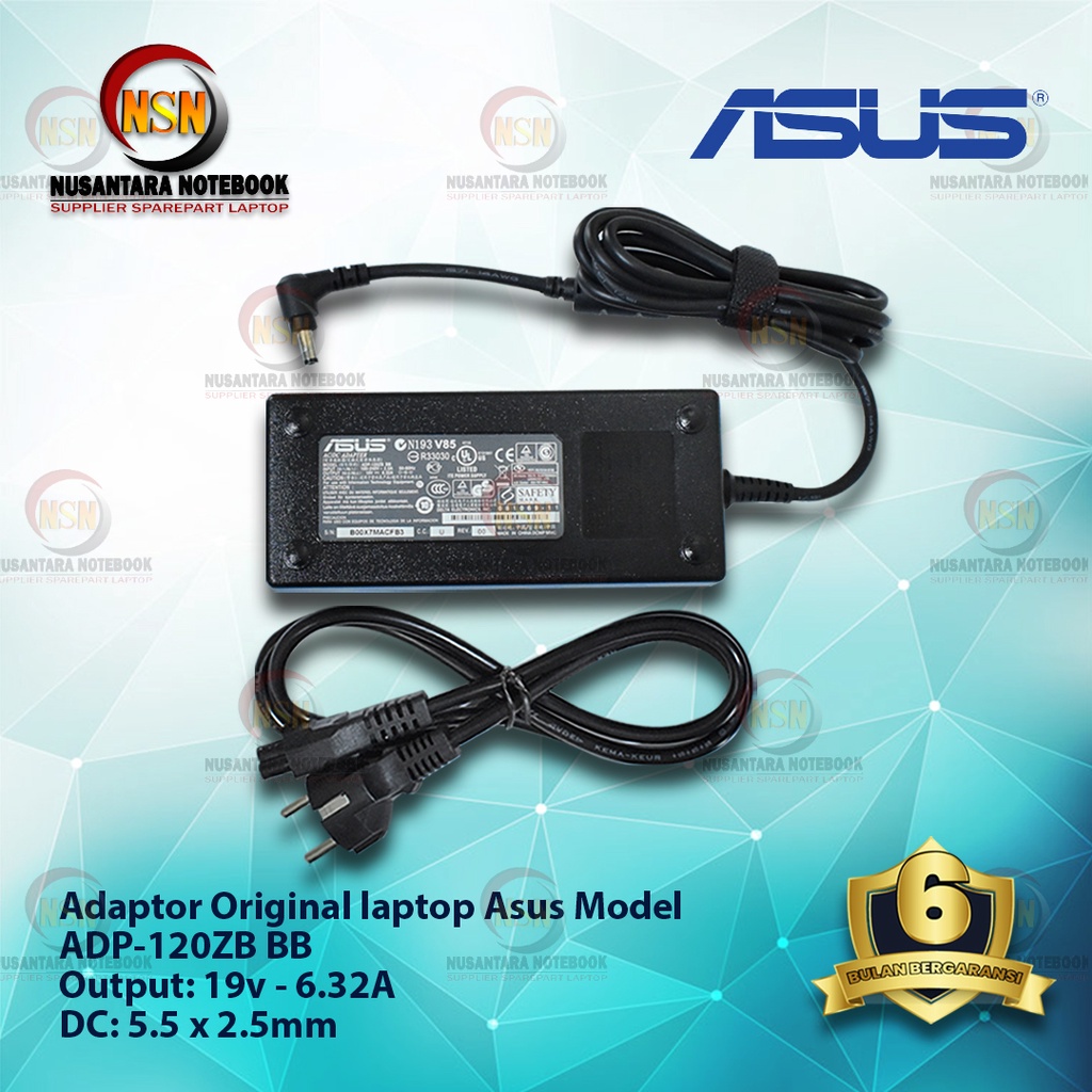 Adaptor Charger Original Asus 19V - 6.32A DC 5.5*2.5 Standard Model