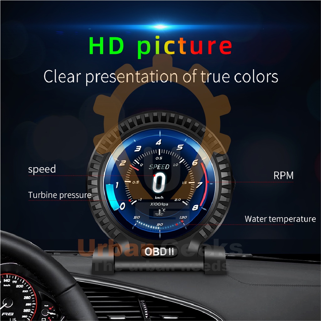 HUD F10 Head Up Display OBD 2 With Over Speed Alarm System