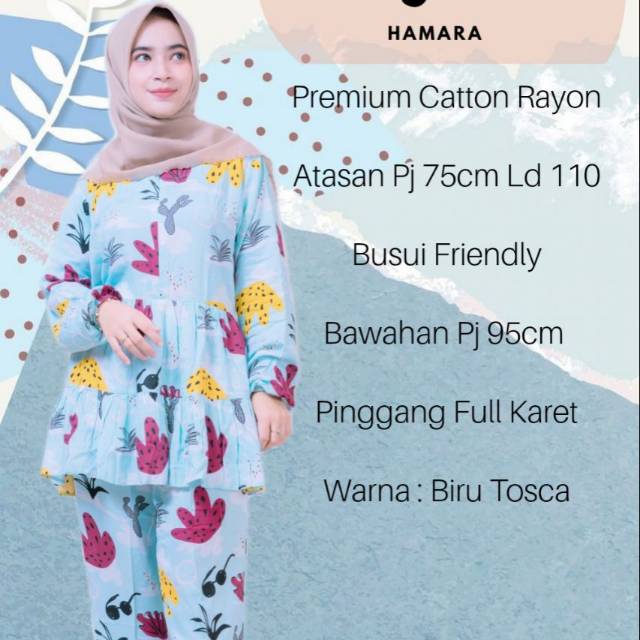 Barya Set by Hamara / Pajamas / Setelan Wanita / Pakaian Wanita