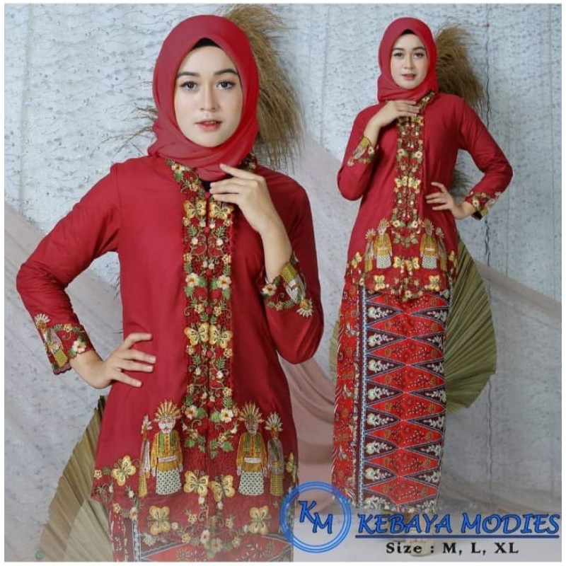 Terlaris / kebaya encim bordir /encim Betawi / encim ondel ondel / atasan kebaya