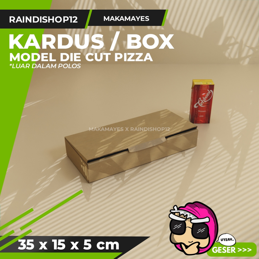 

(MIN 10 PCS) BOX 35 X 15 X 5 CM KARDUS DIE CUT PIZZA KEMASAN PACKAGING KADO