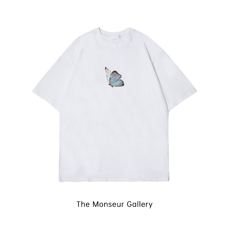 The Monseur Gallery T-shirt Oversize Blue Butterfly | Kaos Hitam