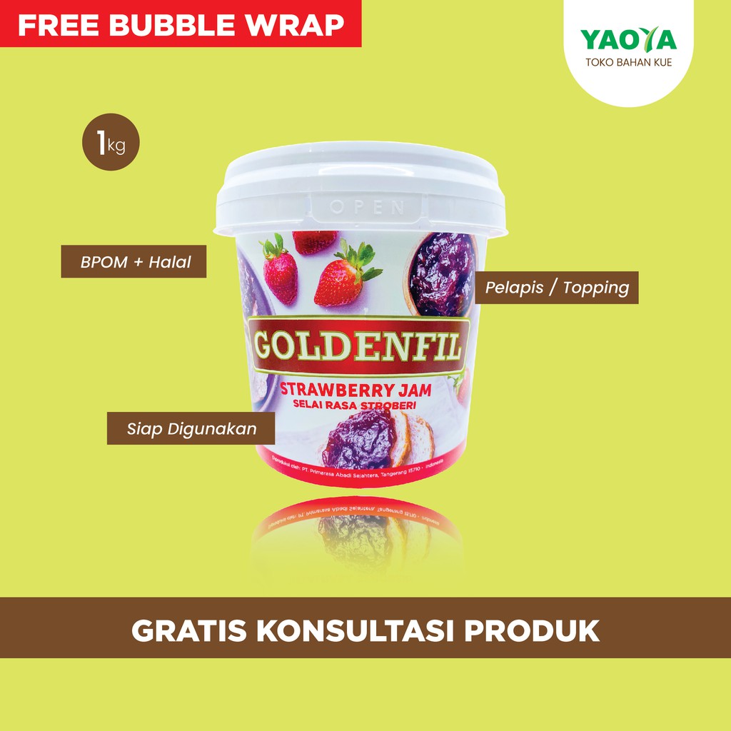 

GOLDENFIL SELAI 1KG RASA STROBERI