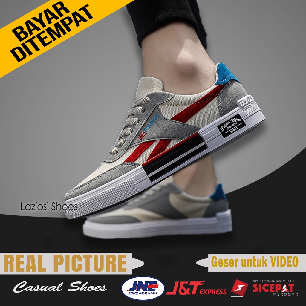 Sepatu Sneakers Pria Import Warm Zone pria original import casual Hitam model model sport keren terb