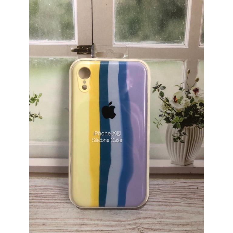 APPLE IPHONE XR SILIKON CASE NEW RAINBOW COVER