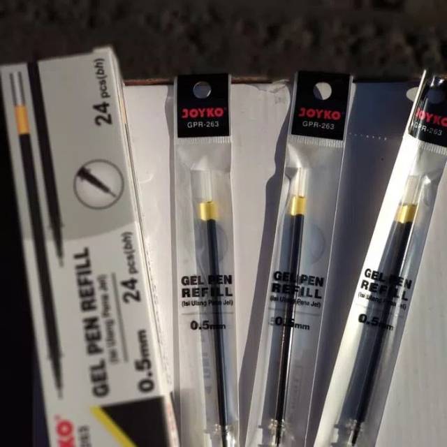 

Gel pen refill atau isi ulang pena jel JOYKO isi 24 pcs