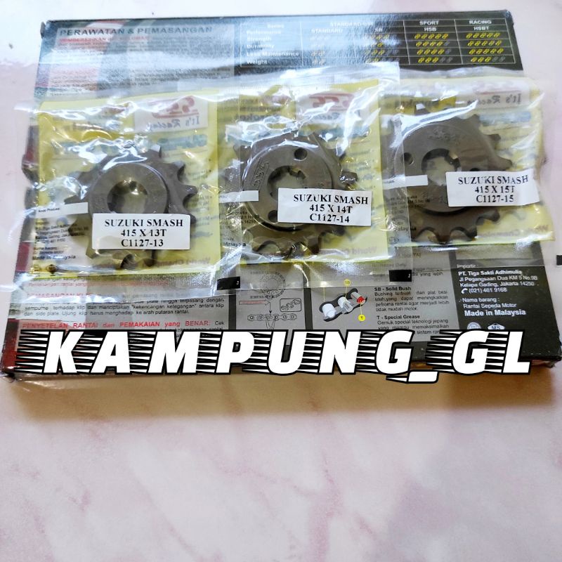 Gear Depan SSS 415 Astrea Grand Legenda Supra X 110/125 Revo Fit Shogun Smash